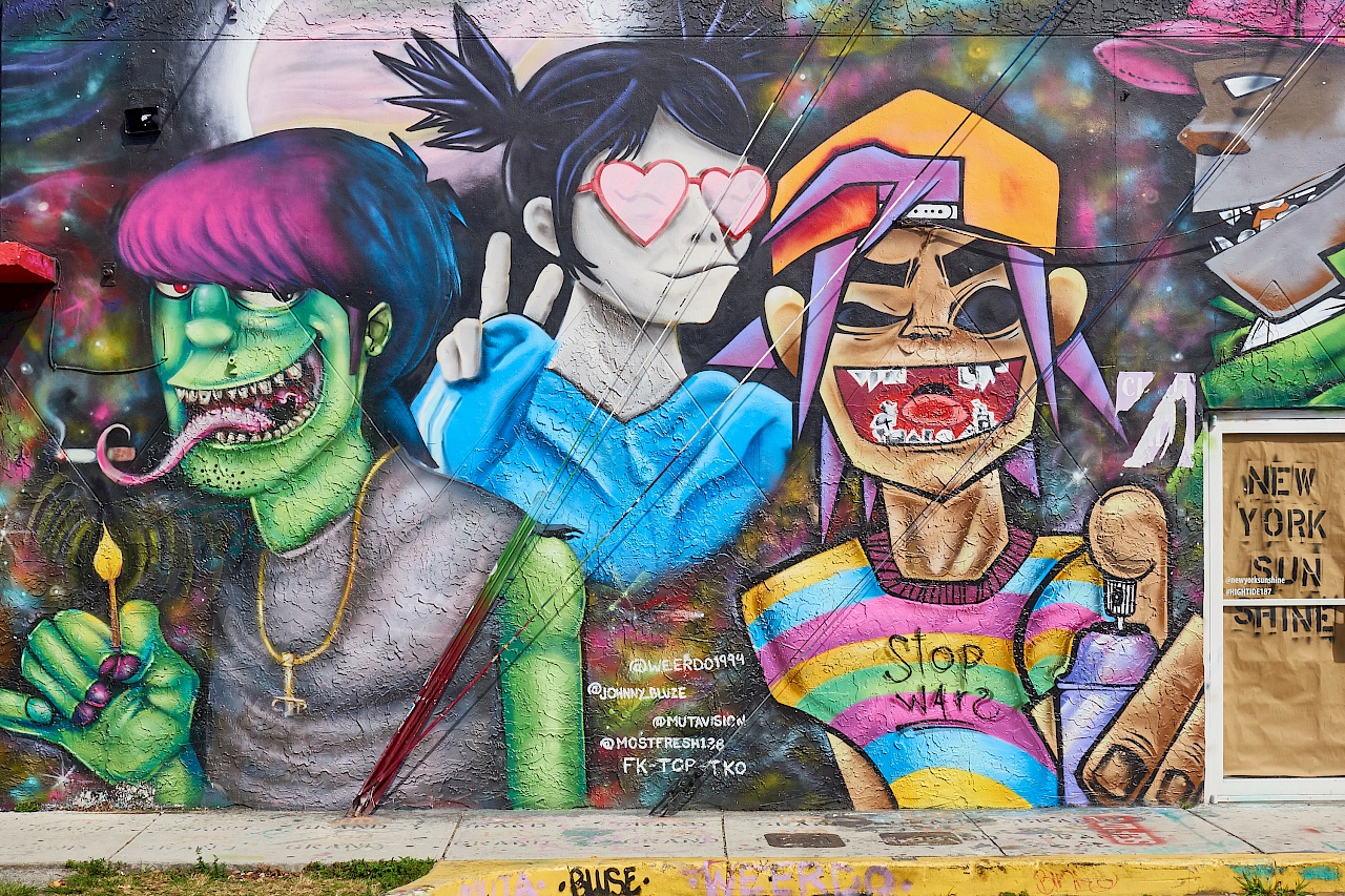 Street Art in Miami (USA) bei den Wynwood Walls