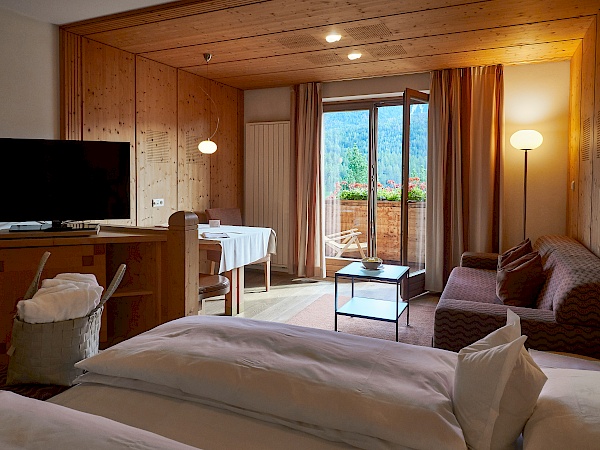 Unser Zimmer im Naturhotel Leitlhof in Innichen