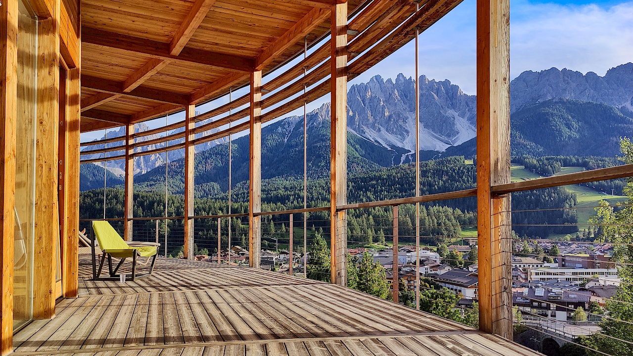 Terrasse vor dem Ruheraum im Leitlhof