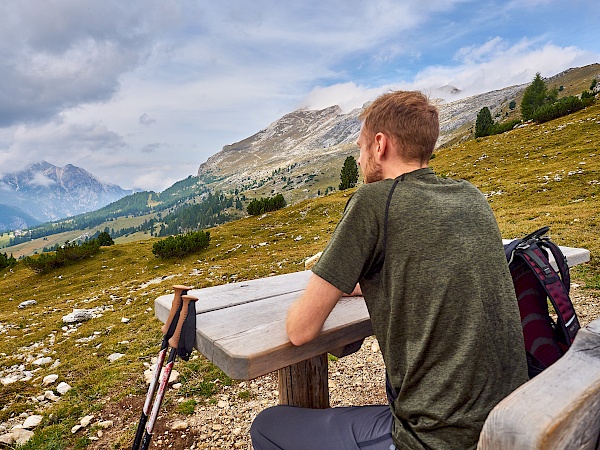 Auf dem Weg zum Gipfel des Strudelkopfs (Südtirol)