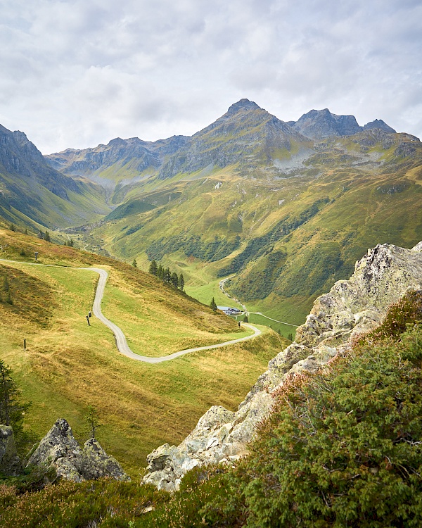 Bergpanorama auf dem Weg zum Gantekopf im Montafon