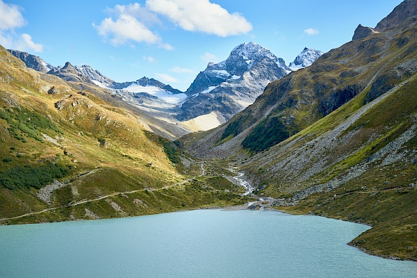 Fantastische Aussichten am Sivretta Stausee im Montafon