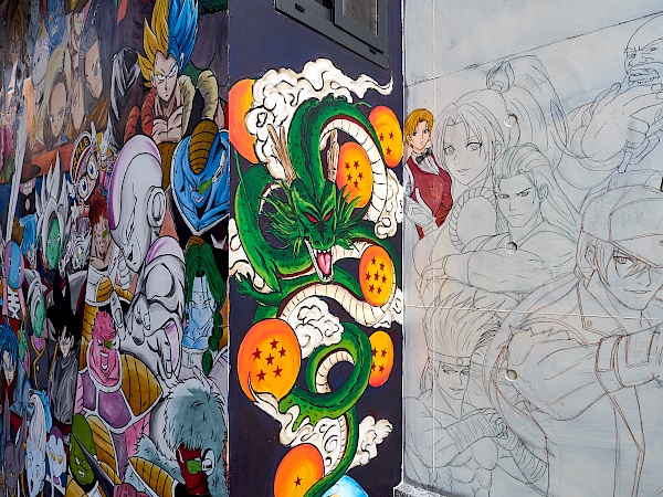 Bilder in der Painted Animation Lane in Taichung (Taiwan)