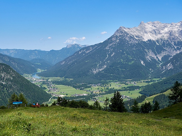 Aussicht kurz vor dem Jakobskreuz im PillerseeTal