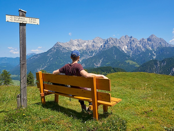 Aussicht kurz vor dem Jakobskreuz im PillerseeTal