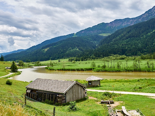 Blick auf das Grießner Hochmoor von der Seealm