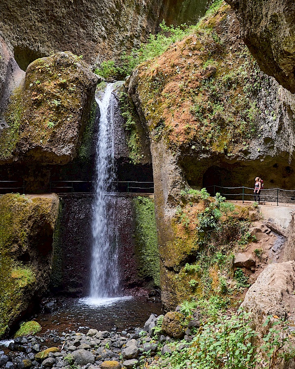 Wasserfall auf der Levada Nova auf Madeira