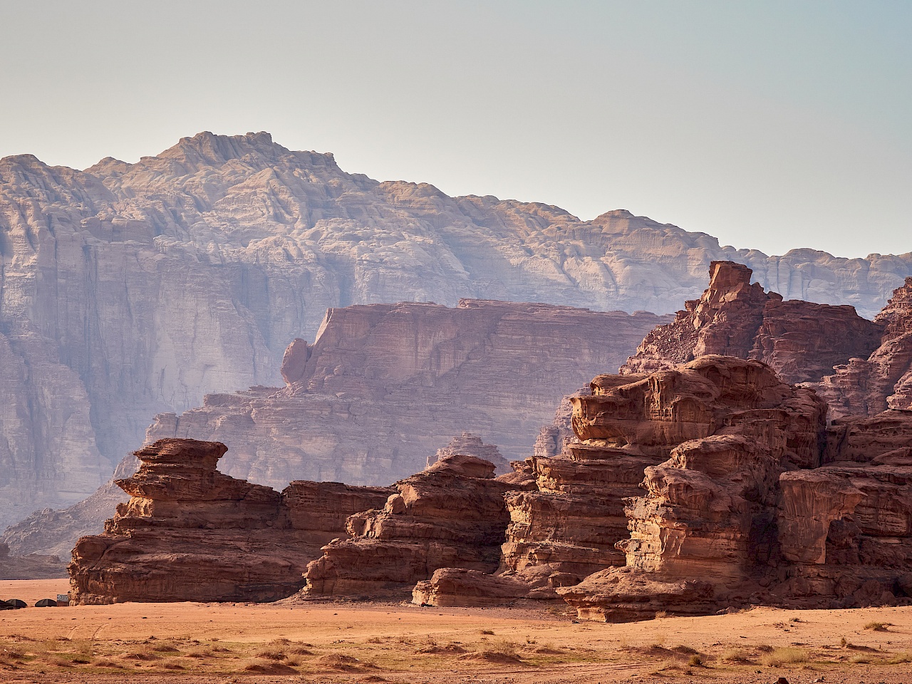 Beeindruckende Landschaft im Wadi Rum