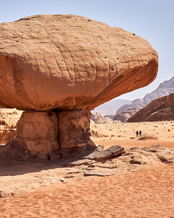 Mushroom Rock im Wadi Rum in Jordanien