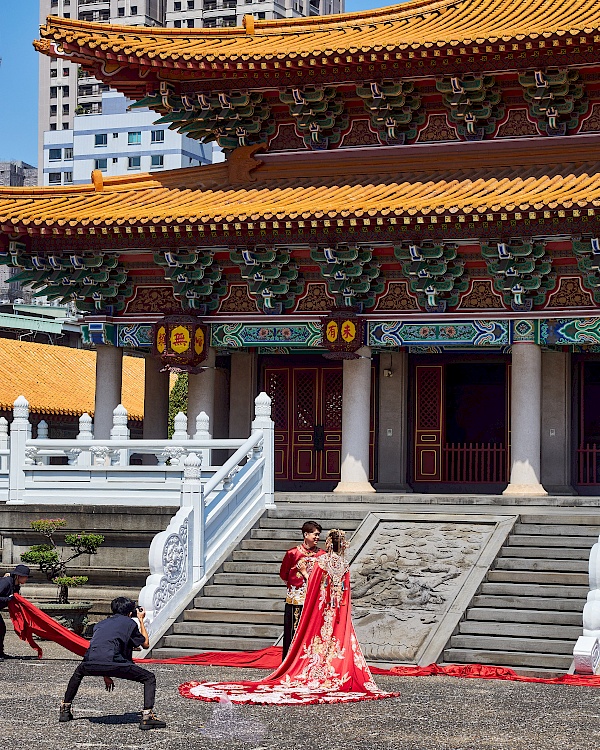 Footoshooting im Konfuziustempel in Taichung