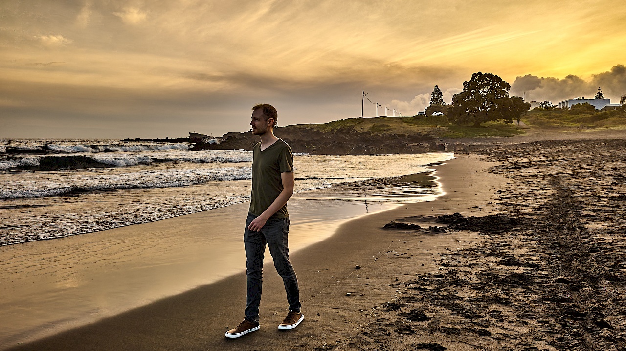 Strand Praia do Pópulo auf São Miguel (Azoren)